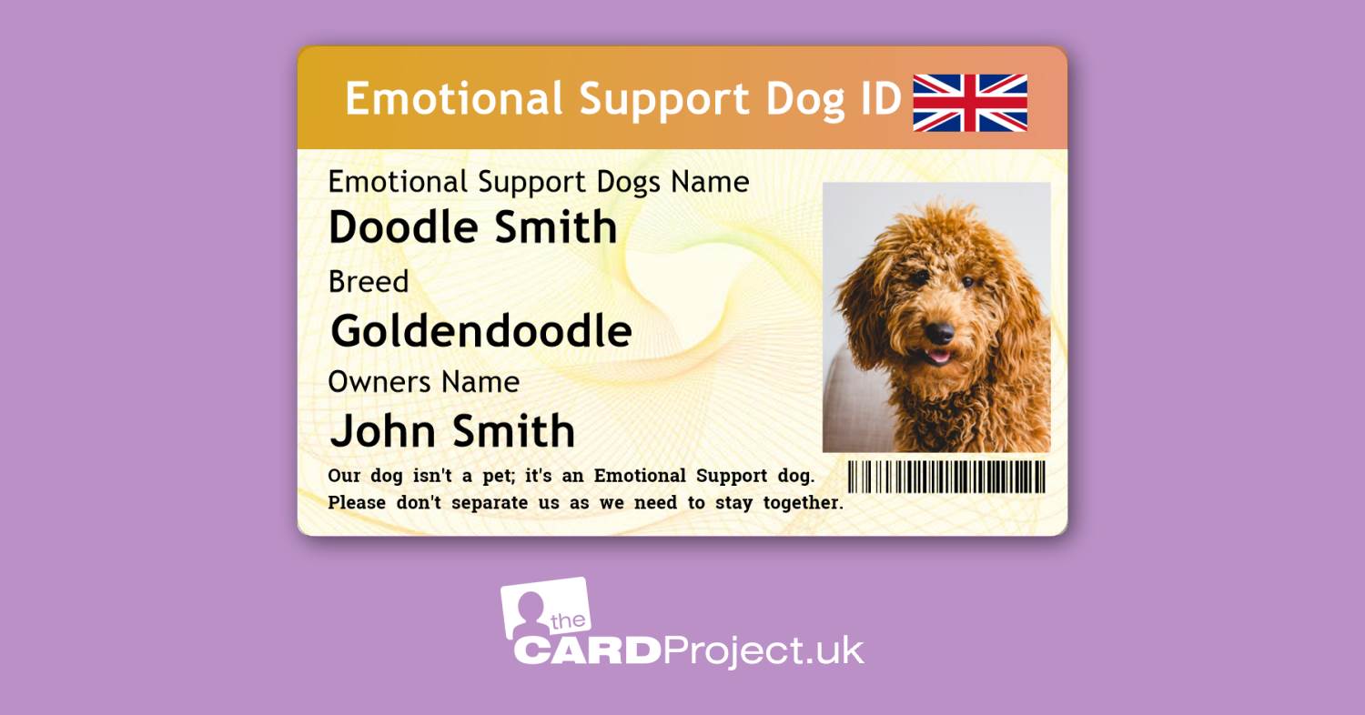 Emotional Support Dog Identification Card (FRONT)